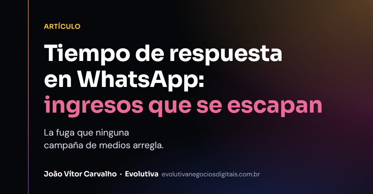 Tiempo de respuesta en WhatsApp: la fuga de ingresos que ninguna campaña arregla